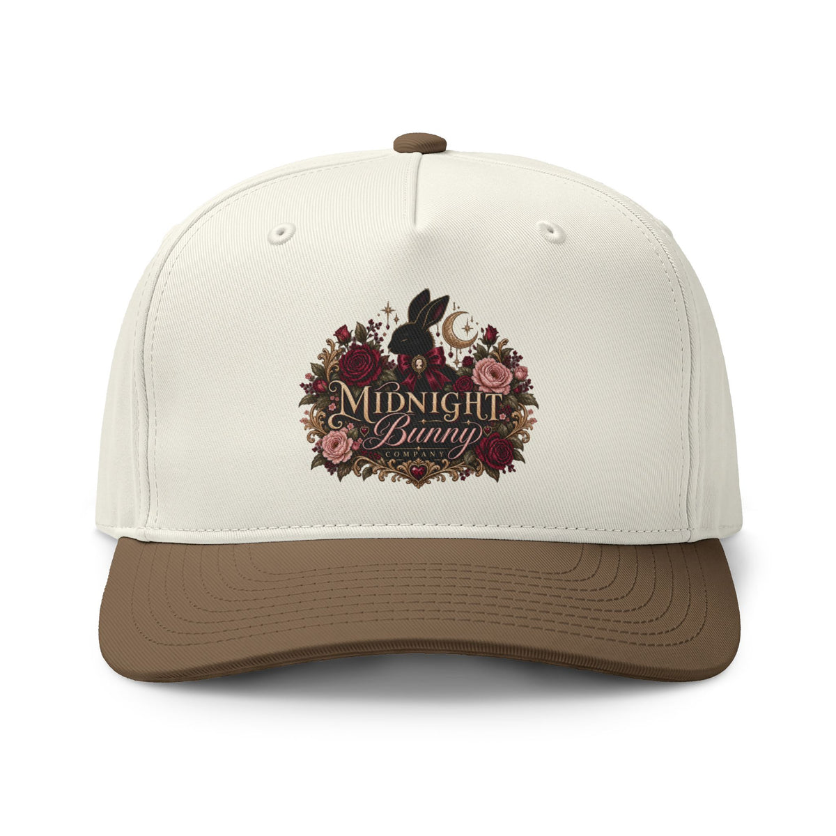 Midnight Bunny Floral Two-Tone Cap