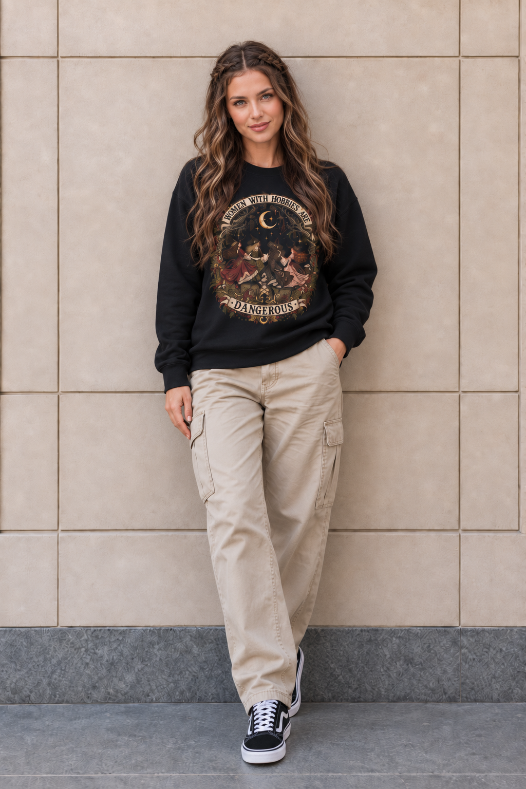 Sweatshirt — "Women With Hobbies Are Dangerous" Witchy Crewneck