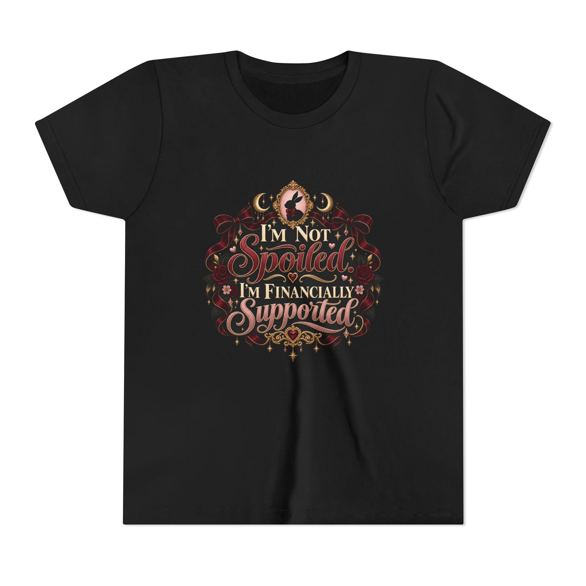 Youth Tee - "I'm Not Spoiled, I'm Financially Supported" Graphic Shirt